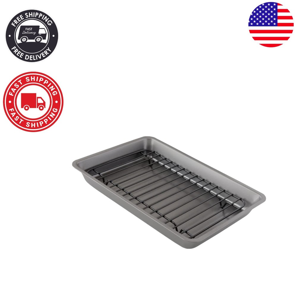 Durable 450°F Heat Safe Mini Roasting Pan with Rack – Easy Cleanup, Perfect Size