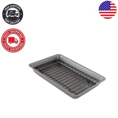 Durable 450°F Heat Safe Mini Roasting Pan with Rack – Easy Cleanup, Perfect Size