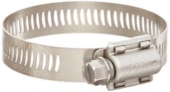 SS Hose Clamp Worm-Drive SAE Size 12 11/16in to 1-1/4in Dia 1/2in Wd – 10/Pk