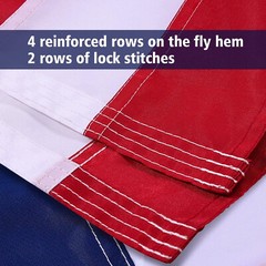 Large Luxury American Flag 6×10 ft 210D UV Protected Embroidered US USA Flag