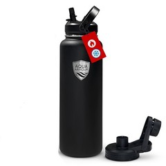 Aqua Armour Insulated Leak-proof Water Bottle W/ Straw & Twist Lids, 22 or 40oz