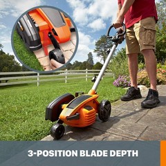WORX 12 Amp 7.5’’ Electric Lawn Edger & Trencher, 7.5in, Black and Orange