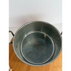 Fabrication Francaise Copper Pot Tin Lined w/ Lid 2 Handles 10.25″ 2 mm READ