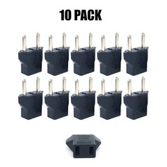 10-PACK 110V to 220V Plug Adapter US Canada MEX JPN Converter to EU Korea Asia