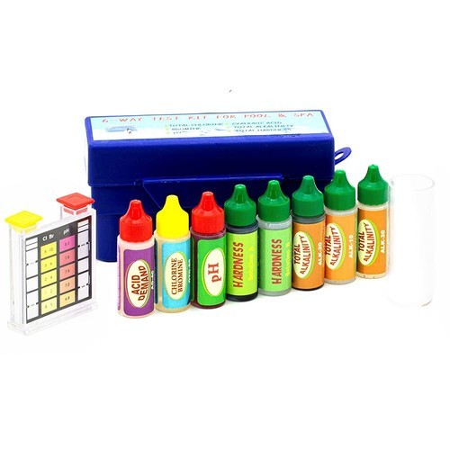 Swimming Pool Spa Water Chemical Test Kit For Chlorine Ph Test (6 Way Test)
