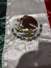Large Mexico Satin Flag 58×37 Patriotic Mexican Banner Made In Mexico