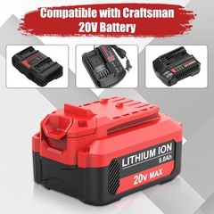 2PACK 20Volt For Craftsman V20 8.0Ah Li-ion Battery CMCB204 CMCB202 /Charger