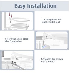 Commercial Toilet Seat Front Open, Toilet Seat Public 18.5 Inch Elongated