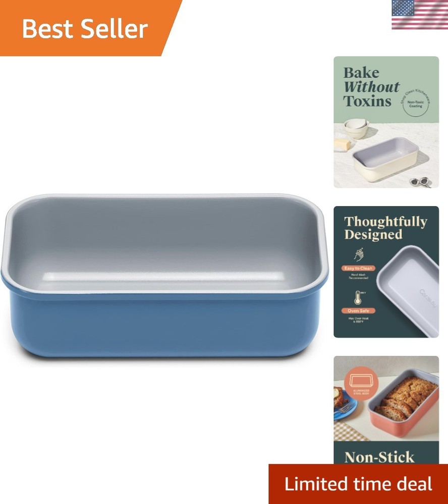 Non-Stick Ceramic 1 lb Loaf Pan – Naturally Slick Ceramic Coating – Non-Toxic…