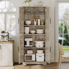 70″ Tall Kitchen Pantry Cabinet, Storage Cabinet with Doors & Adjustable Shelves