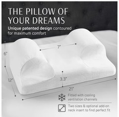 NIB! Your Face Pillow-Back Sleeper, Cervical Neck, Anti-Aging w/ Satin Case