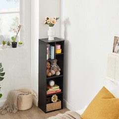 42.2in Bookcase 4 Tier 5 Cube Cupboard Wooden Display Open Bookshelf Morden Unit
