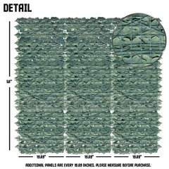 58in Artificial Faux Ivy Leaf Fence Privacy Screen Garden Home Decor Hedge Panel