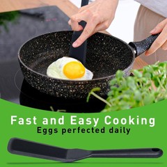 Egg Spatula is Heat Resistant Non-Stick Pancake 24.89 cm x 5.33 cm, Black