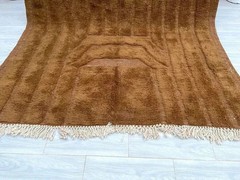 Hand Knotted Moroccan Berber Beni Ourain Wool Rug Design Handmade Carpet Rug