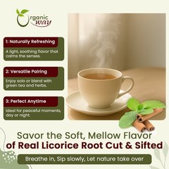 Organic Way Licorice Root Cut & Sifted – Organic, Kosher & USDA Certified