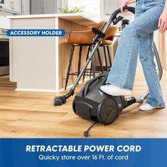 Vacmaster CC0501 Ultra Silent Bagless Canister Vacuum Powerful Cleaner