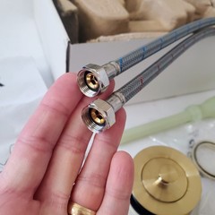 IKEA RUNSKAR Sink Faucet Brass Color 2 Handle 704.957.38 Open / Unused Complete