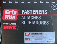 6 pounds Grip Rite 1-1/2 Inch Ring Shank 316 Stainless Joist Hanger Nail 700 ct