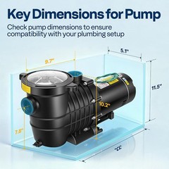 1.5HP 2HP Swimming Pool Pump Replacement for Hayward In/Above Ground 115V/230V