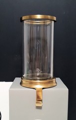 Pottery Barn Brass Hurricane Votive Stocking Holder 10.25″ NIB Candle Christmas