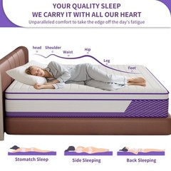 12″ 14″ Mattress Twin Full Queen King Size Hybrid Pocket Spring Memory Foam Bed