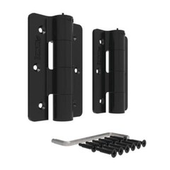 Gate Hinge 3.125 in. x 4.875 in. Aluminum Black Standard Butterfly 2-Pack