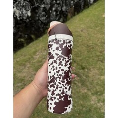 Owala “Cowgirl Core” 24 Oz FreeSip Bottle Special Edition Animal Print Cow Brown