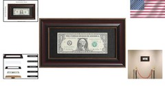 Paper Money Holder Dollar Bill Display Currency Frame, Easel Stand & Wall Hanger