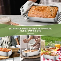 Stainless Steel Loaf Pan Durable Oven Safe Baking Dish Dishwasher Safe New