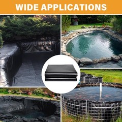 40x40ft Waterproof HDPE Pond Liner Pond Liners Fish Liner Gardens Landscaping US