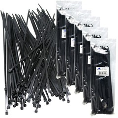 500 PCS BLACK 12″ inch Network Cable Cord Wire Tie Strap 52 Lb Zip Nylon USA