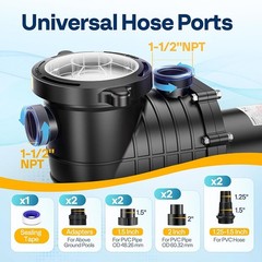 1.5HP 2HP Swimming Pool Pump Replacement for Hayward In/Above Ground 115V/230V