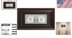 Paper Money Holder Dollar Bill Display Currency Frame, Easel Stand & Wall Hanger