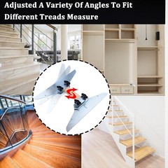 Zinc Plated Steel Stair Tread Gauge Template Tool – Measuring Jig for Stairs,…