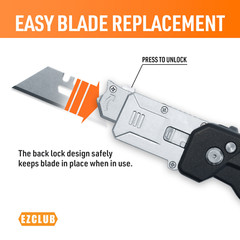 2 in 1 Multifunction Folding Utility Knife Scraper Tool Portable with Carry Case