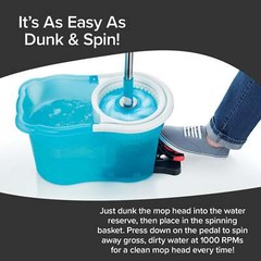 Hurricane Spin Mop Home Cleaning System by BulbHead, Floor Mop with Bucket