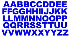 A B C Lettering Alphabet Die Cut Vinyl Decals Waterproof Many Colors and Sizes