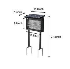 Solar Bug Zapper Outdoor Waterproof Mosquito Fly Killer Smart Sensor Solar Recha