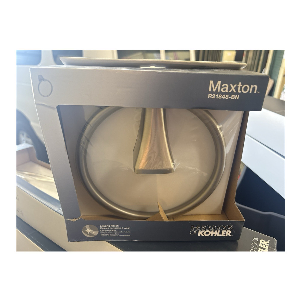 Kohler Maxton R21848-BN Brushed Nickel Silver Wall-Mount Bathroom Towel Ring