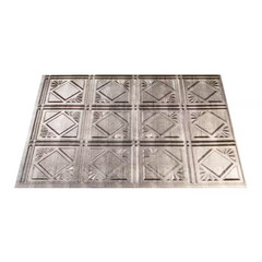 18.25 In. X 24.25 In. Crosshatch Silver Traditional Style # 4 PVC Decorative Bac