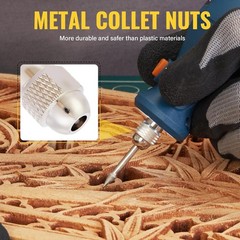 15PCS Keyless Drill Chuck Collet Set 1/32″–1/8″ for Dremel Rotary Tool 4486 Comp