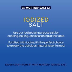 Morton Iodized Salt, All-Purpose, (26 oz), 2-Pack – All-Purpose, Perfect for Coo
