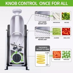 Safe Mandoline Slicer 5 in 1 Vegetable Chopper Food Potato Cutter *#