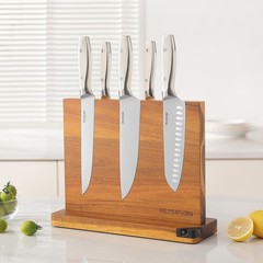 Magnetic Knife Block & Holder – Cutlery Display Stand with Sharpener – Kitchen S