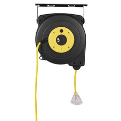 VEVOR Retractable Extension Cord Reel Power Cord Reel 50FT 14AWG/3C SJTOW