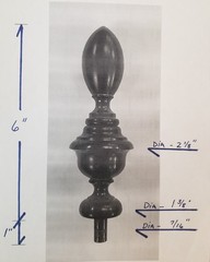 Solid Cherry Finial