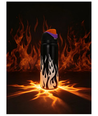 Owala FreeSip 32oz Black Flame Water Bottle Chrome Inferno Style – 2026 Gift