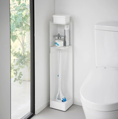Yamazaki Home TOWER Slim Rolling Bathroom Organizer Toilet Paper Storage Cart