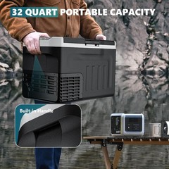 12V Portable Refrigerator Freezer -4℉~68℉ Car Cooler 12/24V DC 110V AC Camping